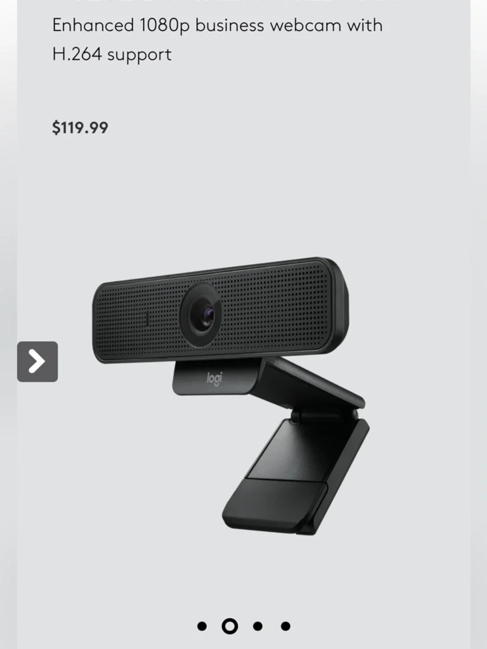 Logitech Business Webcam in Black and Gray - Brand new in unopened box